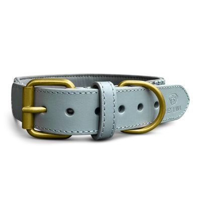 Thumbnail 8: Hey Lana Premium Hundehalsband Gepolstert Anthrazit / Eisblau / M/37-47