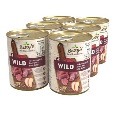 Thumbnail 3: Betty's Landhausküche Nassfutter für Hunde Wild mit Rote Beete 6x 400g