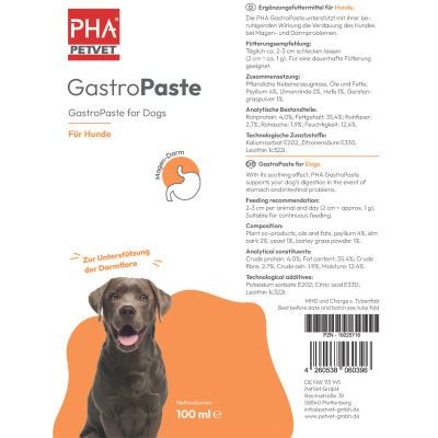 Thumbnail 6: PHA PHA GastroPaste für Hunde - 100 ml - Nahrungsergänzung - Futterergänzung