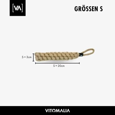Thumbnail 2: Vitomalia Geflochtener Zerr-Dummy für Hunde: 100% Naturhanf, handgeknotet - Eco Tug S