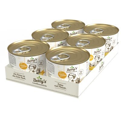 Thumbnail 3: Betty's Landhausküche Katzennassfutter Huhn PUR mit Borretschöl 12x 200g