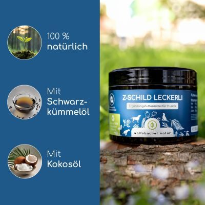 Thumbnail 2: Wolfsbacher Natur Z-Schild Snacks für Hunde