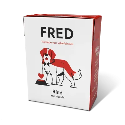 Thumbnail 1: FRED & FELIA FRED Hundenassfutter Rind mit Nudeln 10x 390g
