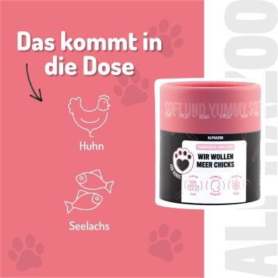 Thumbnail 2: ALPHAZOO Wir wollen Meer Chicks Hundeleckerli