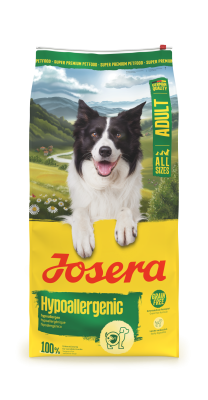 Josera Adult Hypoallergenic, getreidefreies Trockenfutter mit Insekten für empfindliche Hunde, 12,5kg