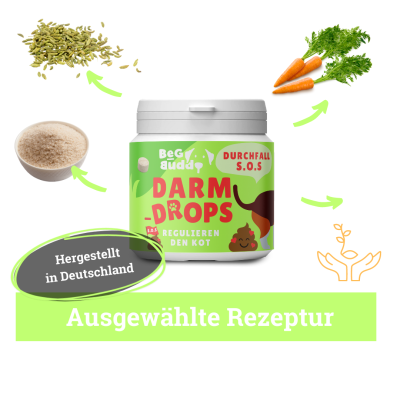 Thumbnail 3: BeG Buddy Darm-Drops für Hunde bei Durchfall Kotbeschaffenheit Darmflora