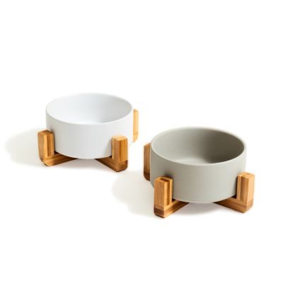 Thumbnail 3: PIUPET Hundenapf mit Ständer I 2X Napf für Hunde & Katzen 850ml I Spülmaschinenfest I Keramik