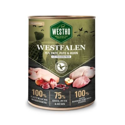 Thumbnail 1: WESTHO petfood Westfalen mit 75 % Ente, Pute & Huhn 800g