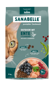 Sanabelle Sanabelle Outdoor Ente – Trockenfutter für aktive Katzen – 8kg