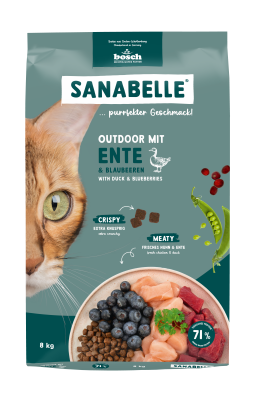 Thumbnail 1: Sanabelle Sanabelle Outdoor Ente – Trockenfutter für aktive Katzen – 8kg