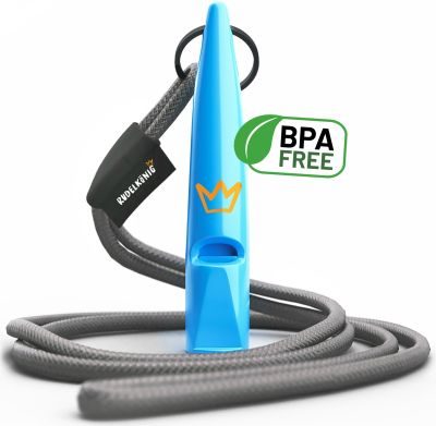 Rudelkönig Rudelkönig Hundepfeife für Rückruf - Professionelle Trainingspfeife mit genormter Frequenz und Pfeifenband - Erziehungshilfen für Hunde
