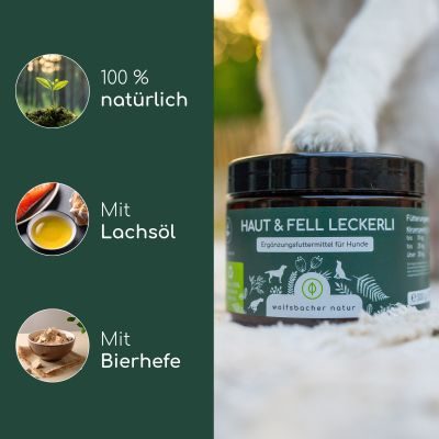 Thumbnail 2: Wolfsbacher Natur Haut & Fell Snacks für Hunde