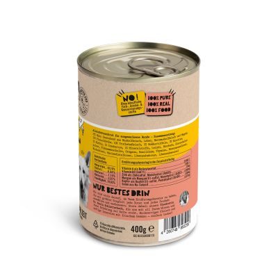 Thumbnail 4: Dogs'n Tiger Adult Hundefutter, Gaudi, Nassfutter, Getreidefrei, Huhn, Truthahn, Cranberry & Süßkartoffel, 6x 400g