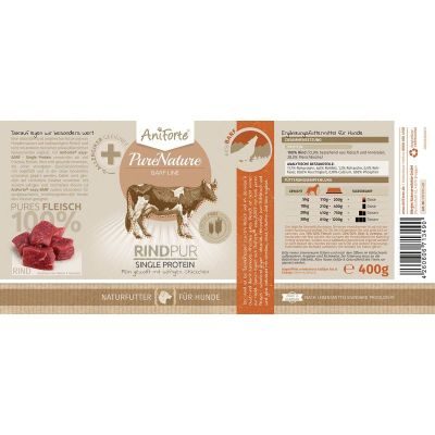 Thumbnail 10: AniForte Nassfutter Rind Pur 6 x 400 g