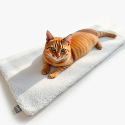 Thumbnail 1: PIUPET Selbstwärmende Katzendecke für die Fensterbank I Katzenbett flauschig I Katzenbett Fensterbank I 90x25cm I Beige