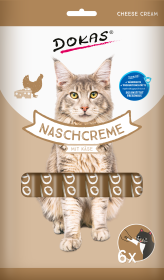 Dokas Nasch-Creme mit Käse Katzenfutter-Topping 12x 90g Multipack