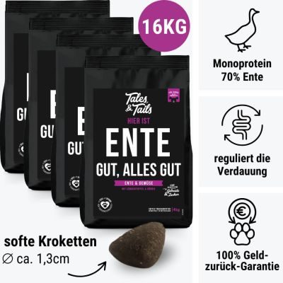 Thumbnail 6: Tales & Tails Ente gut, alles gut Softtrockenfutter - 16 kg (4x4 kg)