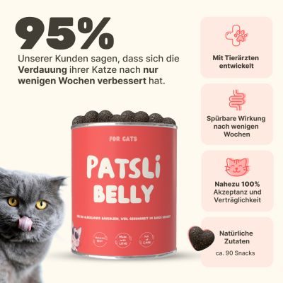 Thumbnail 2: Patsli Katze hat Durchfall? Präbiotische Snacks für gesunde Darmflora
