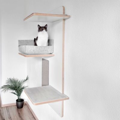 Thumbnail 2: stylecats® Kratzwand Relex 3 Liegeflächen Sisal hellgrau Cozy hellgrau, 70 x 37,5 x 120 cm
