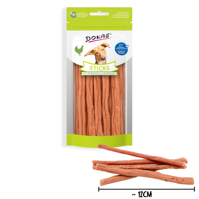 Thumbnail 3: Dokas Sticks mit Hühnerbrust & Hühnerherz 12x 60g Multipack