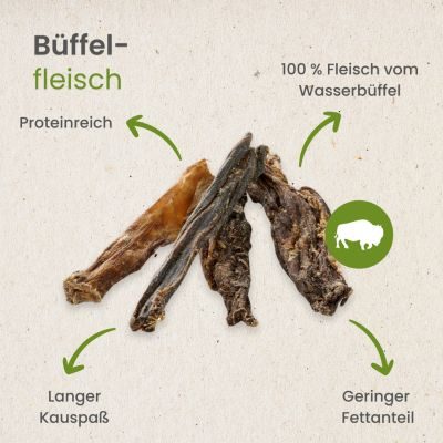 Thumbnail 4: kauartikel.com Büffel-Fleisch -  Hunde-Kauartikel - Hunde-Snack - Büffel-Kausnack - Leckerli vom Rind