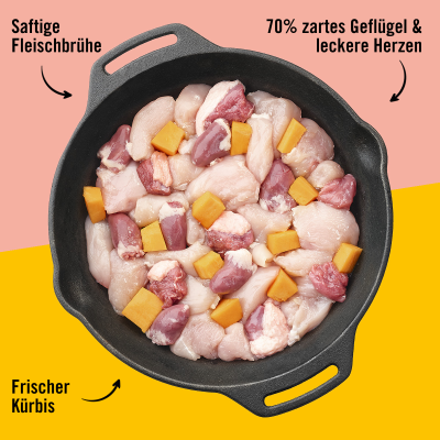 Thumbnail 4: Dogs'n Tiger Adult, Katzenfutter, Frohsinn, Katzen Nassfutter, Getreidefrei, Geflügel & Kürbis, 12x 400g