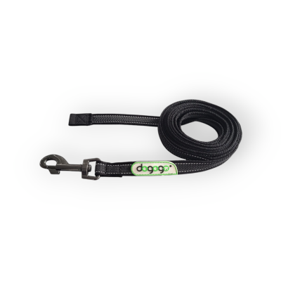 Thumbnail 1: dogogo Schleppleine 3m gummiert ohne Handschlaufe schwarz