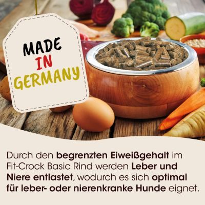 Thumbnail 7: Fit-CROCK® Basic Rind Maxi 3 kg – Natürliches Trockenfutter mit Rind für empfindliche Hunde