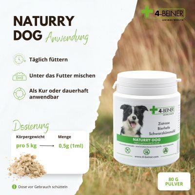 Thumbnail 4: 4-Beiner PetVet - 4-BEINER NATURRY-DOG - Nahrungsergänzung - Futterergänzung für Hunde