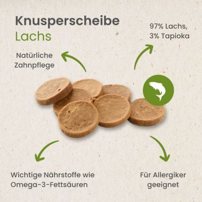 Thumbnail 5: kauartikel.com Lachs-Knusperscheibe - Hunde-Kauartikel - Hunde-Snack - Kausnack - Fisch-Leckerli