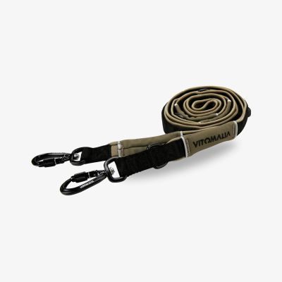 Thumbnail 2: Vitomalia Reflektierende 3-fach verstellbare Hundeleine Khaki - 2,2m