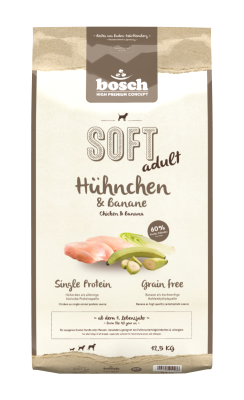 Bild 1 von 1: bosch Tiernahrung HPC SOFT Hühnchen & Banane – getreidefrei Hundefutter –12,5kg