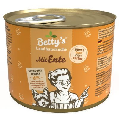 Thumbnail 1: Betty's Landhausküche Nassfutter für Hunde mit Ente 12x 200g