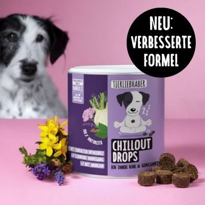 Tierliebhaber Chillout Drops für Hunde - Natürliche Beruhigungshilfe bei Unruhe, Nervosität & Angst