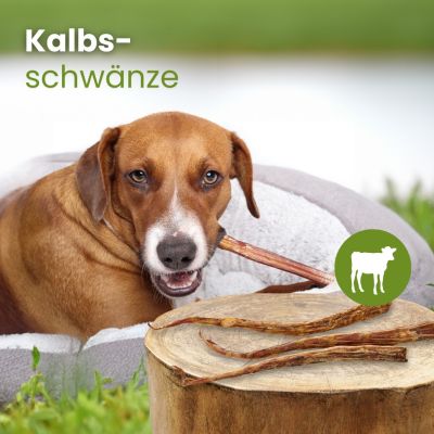 Thumbnail 2: kauartikel.com Kalbs-Schwänze - Hunde-Kauartikel - Hunde-Snack - Kausnack - Kälber-Leckerli (Rind)