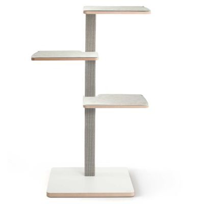stylecats® Kratzbaum Clu 3 Liegeflächen hellgrau ohne Kratzfläche Cozy hellgrau, 145 cm