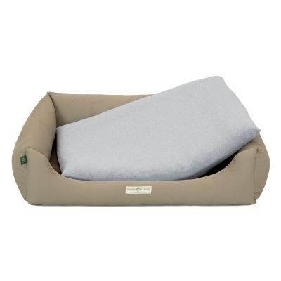 Thumbnail 3: HOUND&NATURE Hundebett ZÜRICH L hellgrau + wasserfestem Fleece-Matratzenüberzug