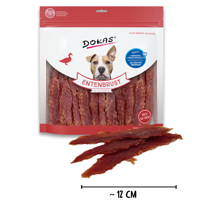 Thumbnail 6: Dokas Entenbrust in Scheiben fettarme Hundeleckerli 4x 900g Multipack