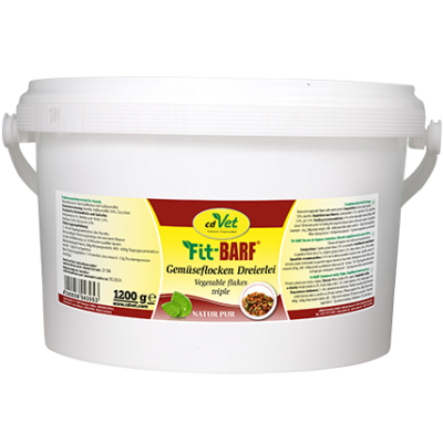 Thumbnail 1: Fit-BARF® Gemüseflocken Dreierlei 1,2 kg – Karotte, Süßkartoffel & Zucchini als Ergänzung zur Frischfleischfütterung