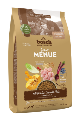 Thumbnail 1: bosch Tiernahrung HPC MENUE Senior Tierwohl-Huhn – Trockenfutter Hund – 12kg