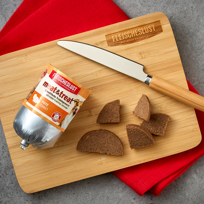 Thumbnail 1: Fleischeslust meat & treat Pute (15x200 g) Trainingswurst