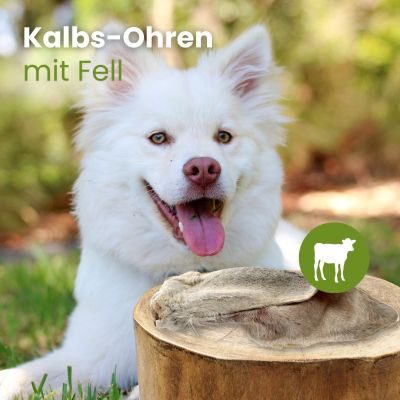 Thumbnail 3: kauartikel.com Kalbs-Ohren mit Fell - Hunde-Kauartikel - Hunde-Snack - Kausnack - Kälber-Leckerli (Rind)