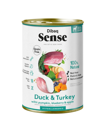 Dibaq Sense Nassfutter getreidefrei Ente & Truthahn 380g