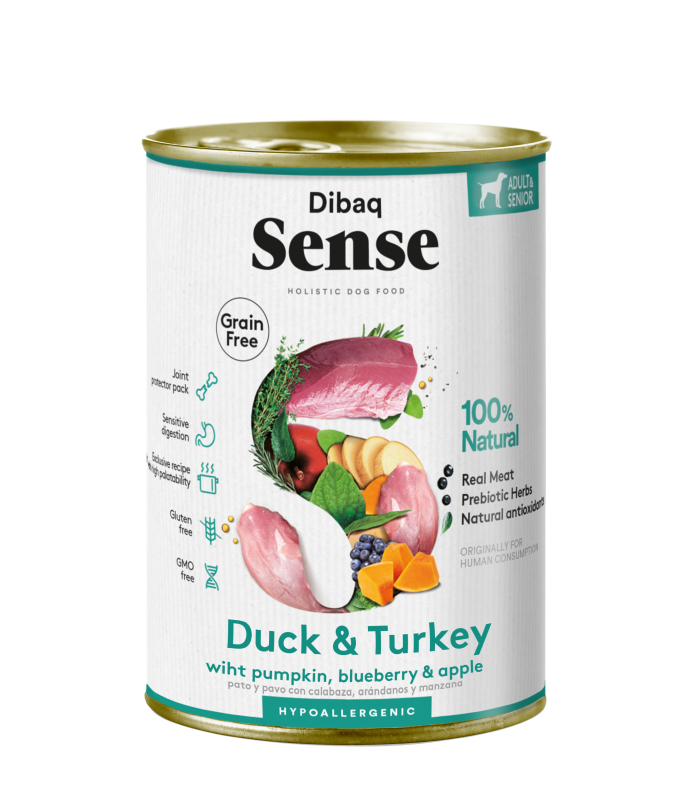 Dibaq Sense Nassfutter getreidefrei Ente & Truthahn 380g