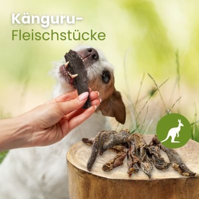 Thumbnail 2: kauartikel.com Känguru-Fleischstücke - Hunde-Kauartikel - Hunde-Snack - Hypoallergen-Kausnack - Leckerli