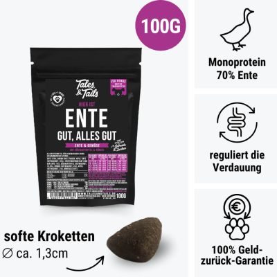 Thumbnail 2: Tales & Tails Ente gut, alles gut Softtrockenfutter - Probe 12er Paket