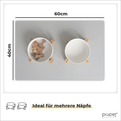Thumbnail 1: PIUPET Napfunterlage für Katze & Hund I 60x40cm I Wasserdicht I Silikon Unterlage
