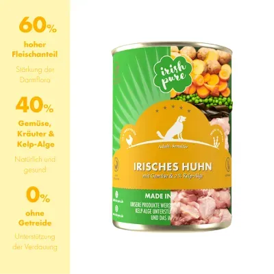 Thumbnail 7: Irish Pure Irisches Huhn mit Gemüse & Kelp-Alge Nassfutter