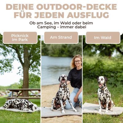 Thumbnail 2: Lous Lous Hunde Picknickdecke Grau / L-100x80x3cm