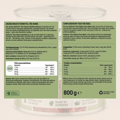 Thumbnail 3: AniForte Nassfutter Pferd Pur 6 x 400 g